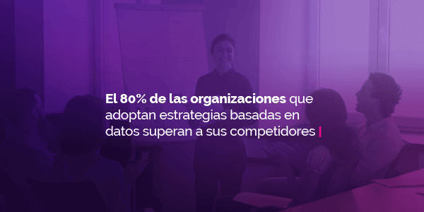 El 80% de las organizaciones que adoptan estrategias basada en datos supera a sus competidores